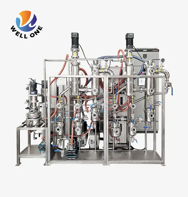 Molecular distillation equipment system lab essential oils